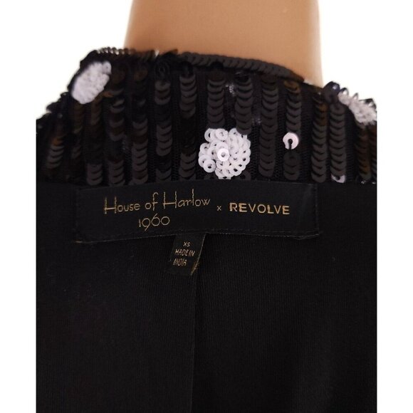 House of Harlow 1960 x Revolve Otto Blazer Blazer XS Black & White Polka Dot - Picture 8 of 14